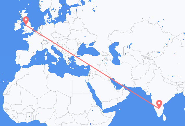 Flug frá Bengaluru til Liverpool