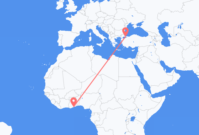 Vols d’Accra pour Istanbul