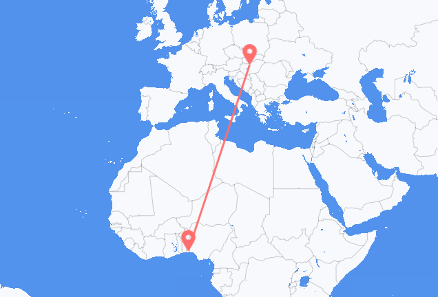 라고스 출발, 부다페스트 도착 항공편