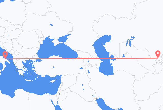 Flyg från Tasjkent till Bari