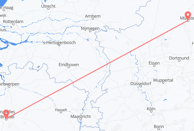Vols de Bruxelles vers Münster