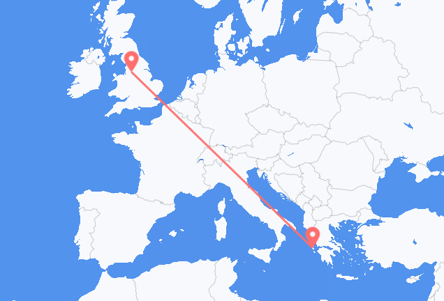 Flyrejser fra Manchester til Kefallinia