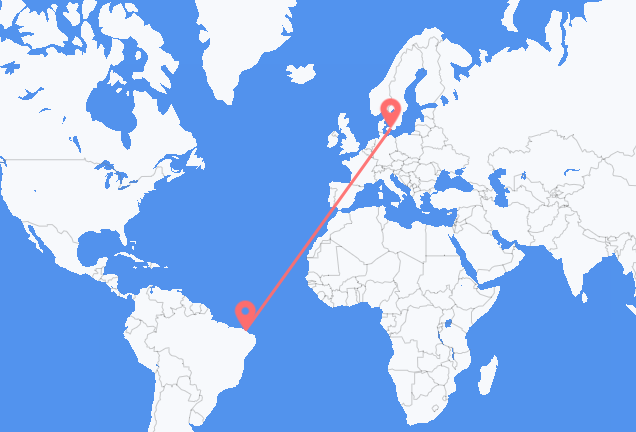 เที่ยวบินจาก Fortaleza ไปยัง โคเปนเฮเกน