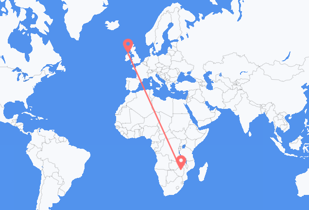 Flyg från Harare till Derry