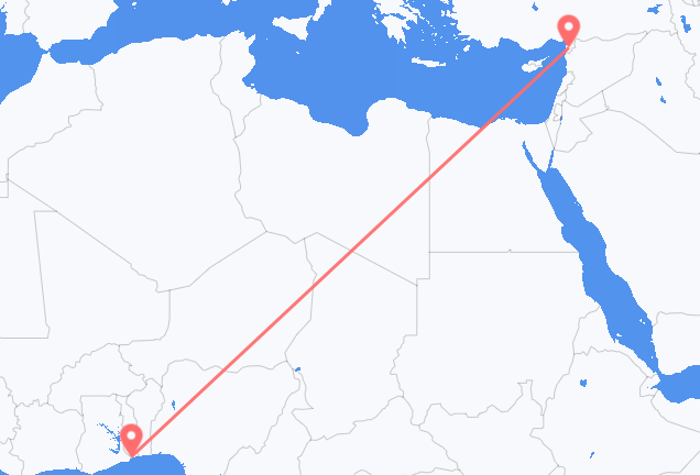 Flyrejser fra Lomé til Hatay Province