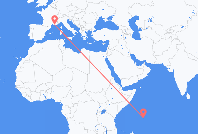 เที่ยวบินจาก Mahé ไปยัง มาร์แซย์
