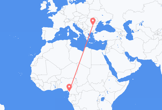 Flyg från Douala till Bukarest