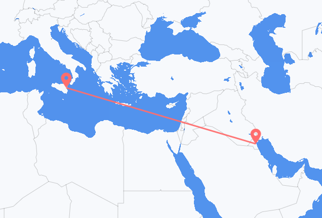 Vuelos de Ciudad de Kuwait a Catania