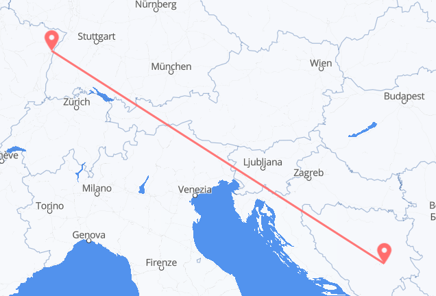 Vuelos de Sarajevo a Estrasburgo