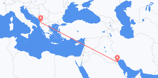 Vuelos de Kuwait a Albania