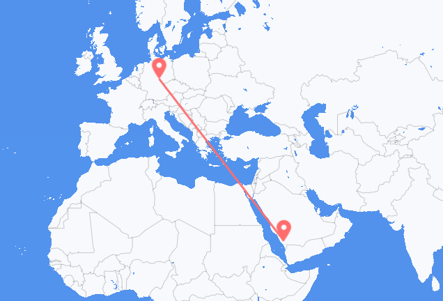 Vuelos de Abha, Arabia Saudí a Érfurt, Alemania