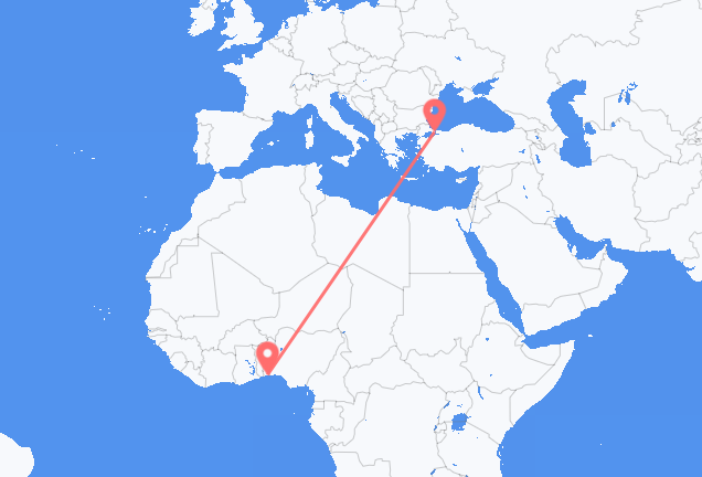 Flyrejser fra Cotonou til Istanbul