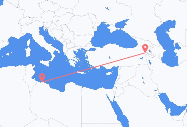 Vluchten van Tripoli naar Iğdır