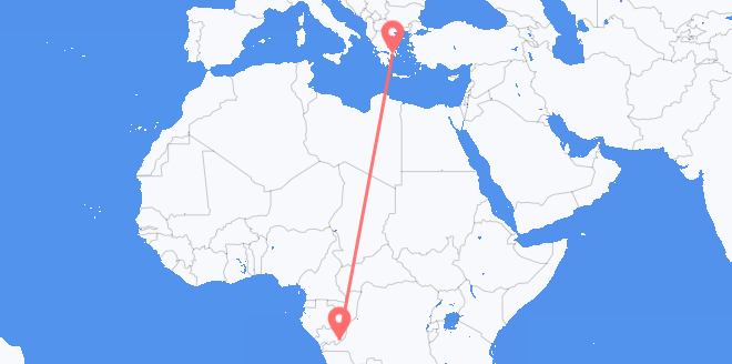 Flyg från Republiken Kongo till Grekland