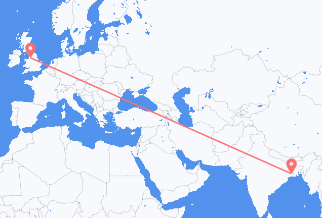 Flug frá Kolkata til Manchester