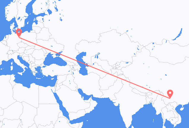 Vuelos de Kunming a Berlin