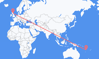 Flyg från Vanuatu till Skottland