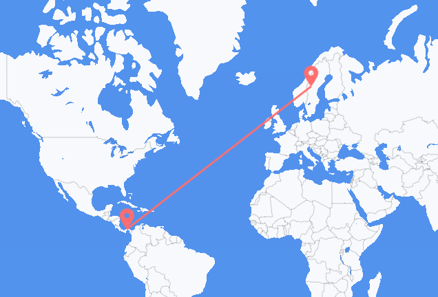 Flyg från Panama City till Östersund