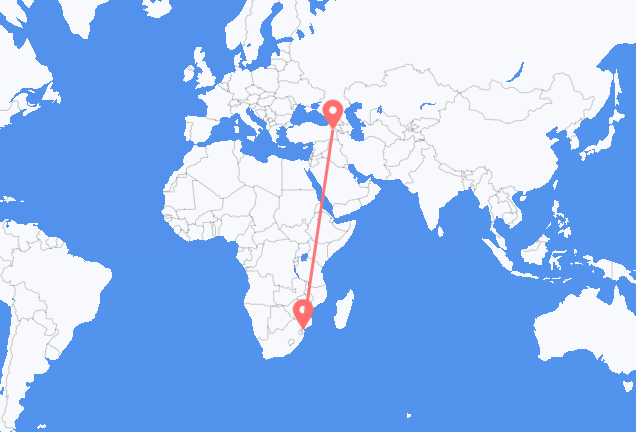 Vuelos de Maputo, Mozambique a Ağrı merkez, Turquía