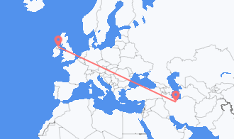 Vols de l’Iran vers l’Irlande du Nord