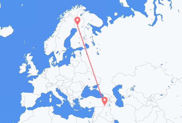 Flüge von Şırnak, die Türkei nach Rovaniemi, Finnland