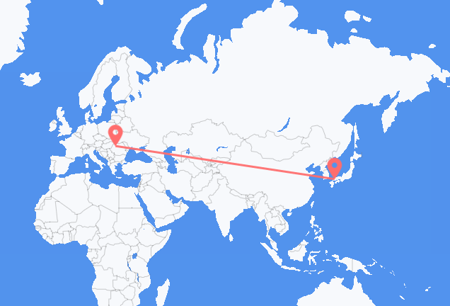 Flug frá Hiroshima til Cluj-Napoca