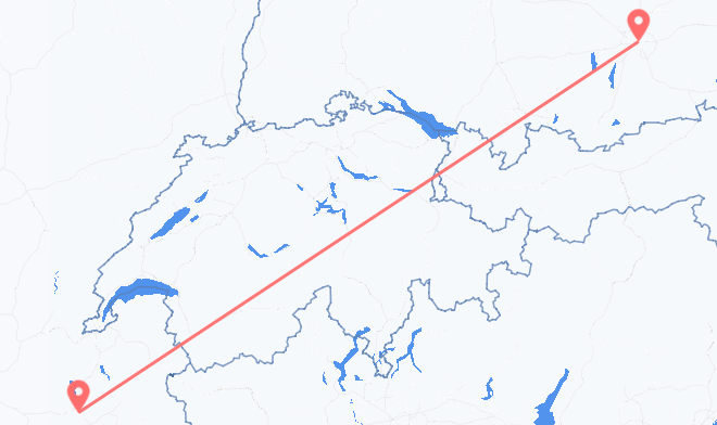 Vuelos de Múnich, Alemania hacia Chambéry, Francia