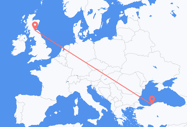 เที่ยวบิน จาก เอดินบะระ, สกอตแลนด์ ไปยัง Zonguldak, ตุรกี
