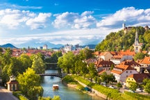 Flyg från Ljubljana, Slovenien till Europa