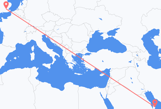 Flyreiser fra Doha, til London