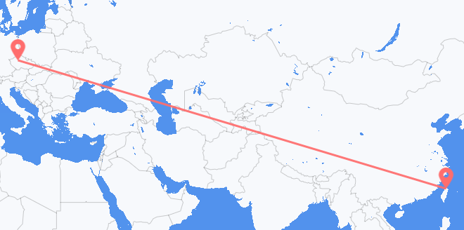 Voos de Taiwan para a República Checa