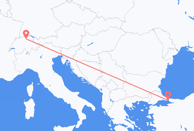 Flyg från Zürich till Istanbul