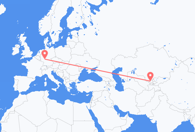 Flyg från Tasjkent till Frankfurt