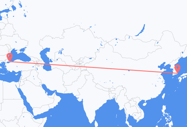 Flug frá Ulsan til Istanbúl