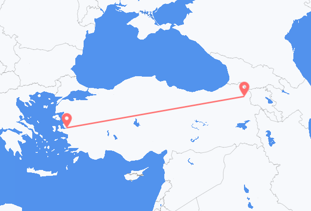 Flyg från Izmir, Turkiet till Kars, Turkiet