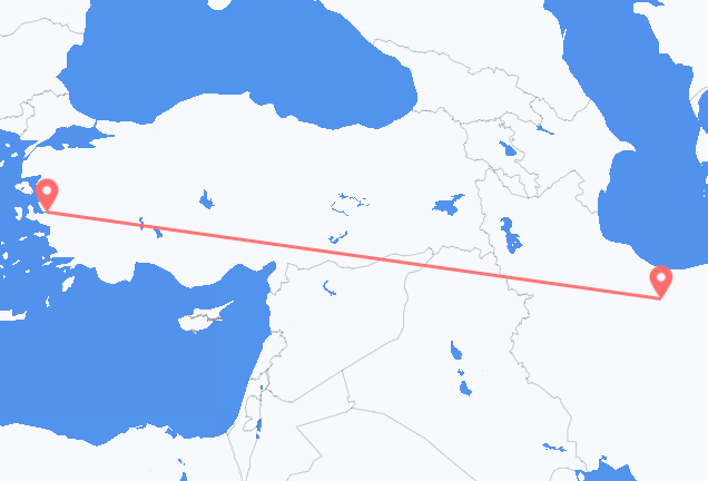 Flyreiser fra Teheran, til Izmir