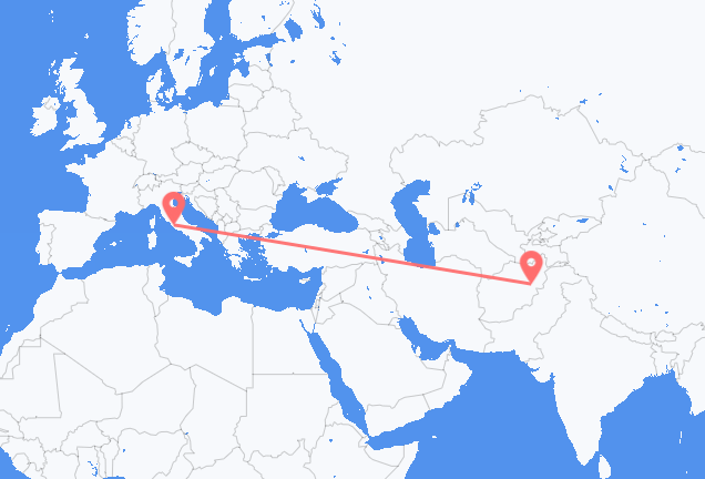 Flüge von Kabul, nach Rom