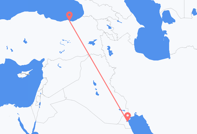 Vuelos de Ciudad de Kuwait a Trebisonda