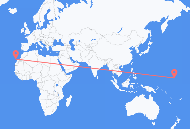 Vols de Majuro vers Las Palmas
