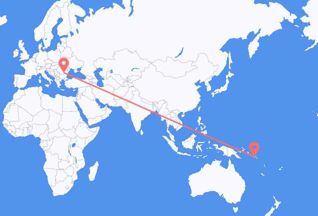 Flyrejser fra Honiara til Bukarest