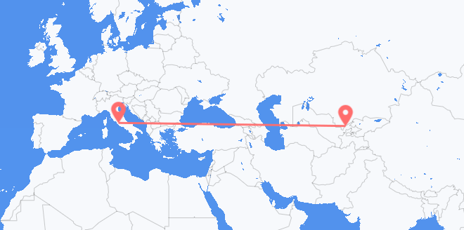 Flyg från Uzbekistan till Italien