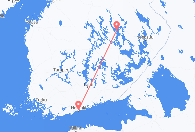Loty z Helsinki do Kuopio