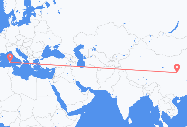 Flüge aus Xi'an, nach Cagliari