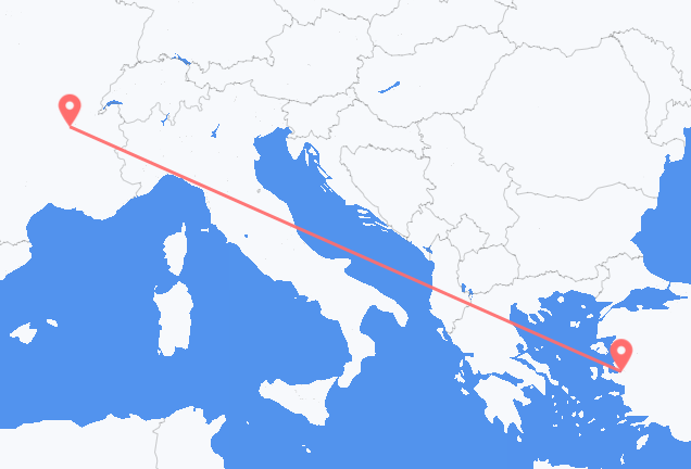 Flyg från Izmir till Lyon