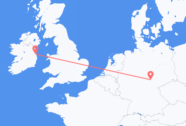 아일랜드 더블린에서 출발해 독일 에르푸르트로(으)로 가는 항공편