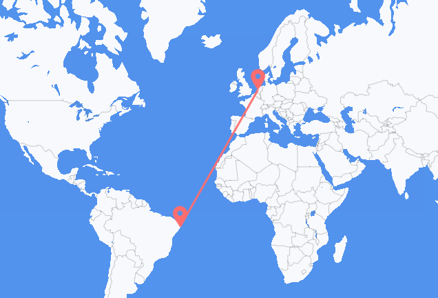 Flyg från Recife (kommun) till Amsterdam