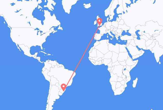 Flyreiser fra Porto Alegre, Brasil til Bournemouth, England