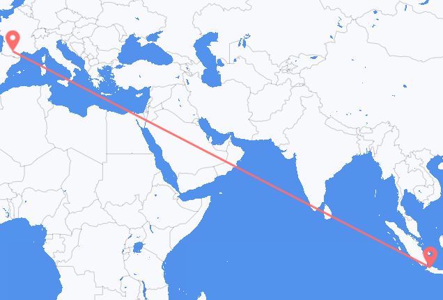 Flüge von Jakarta, nach Toulouse