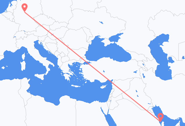 Vuelos de Isla de Baréin, Baréin a Kassel, Alemania