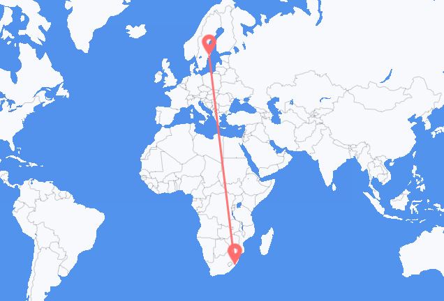 Flyg från Durban till Stockholm